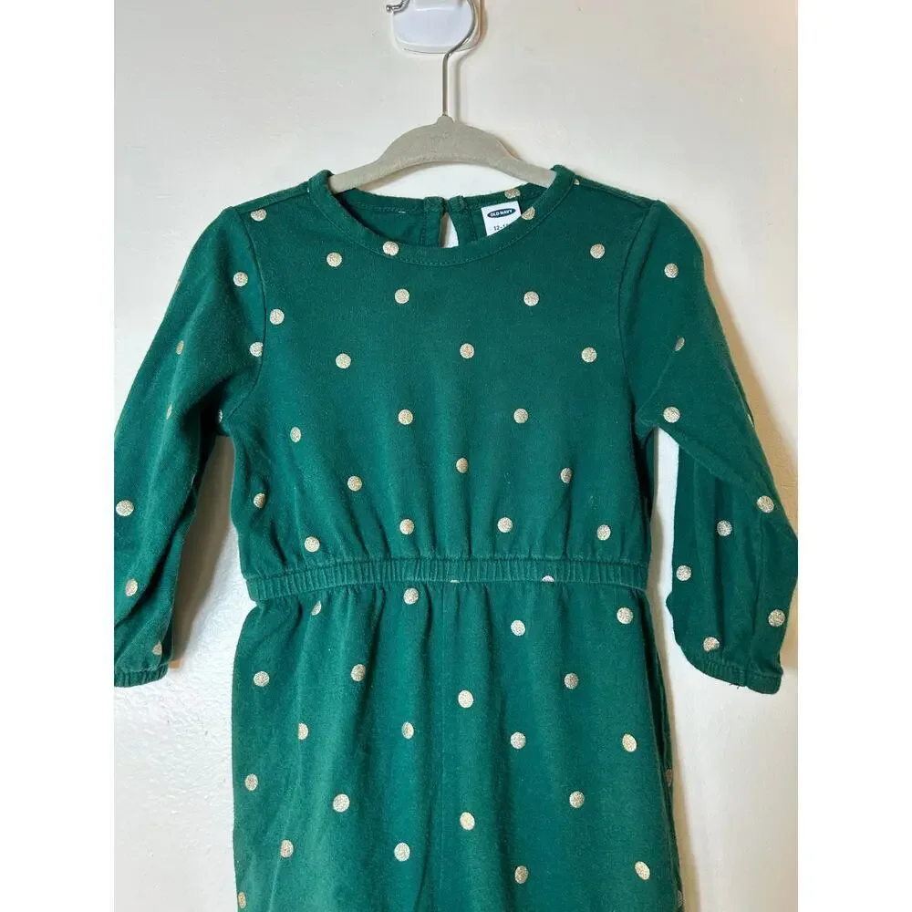 OLD NAVY Girl’s Printed Long Sleeve Jumpsuit / Size: 12-18 Months
